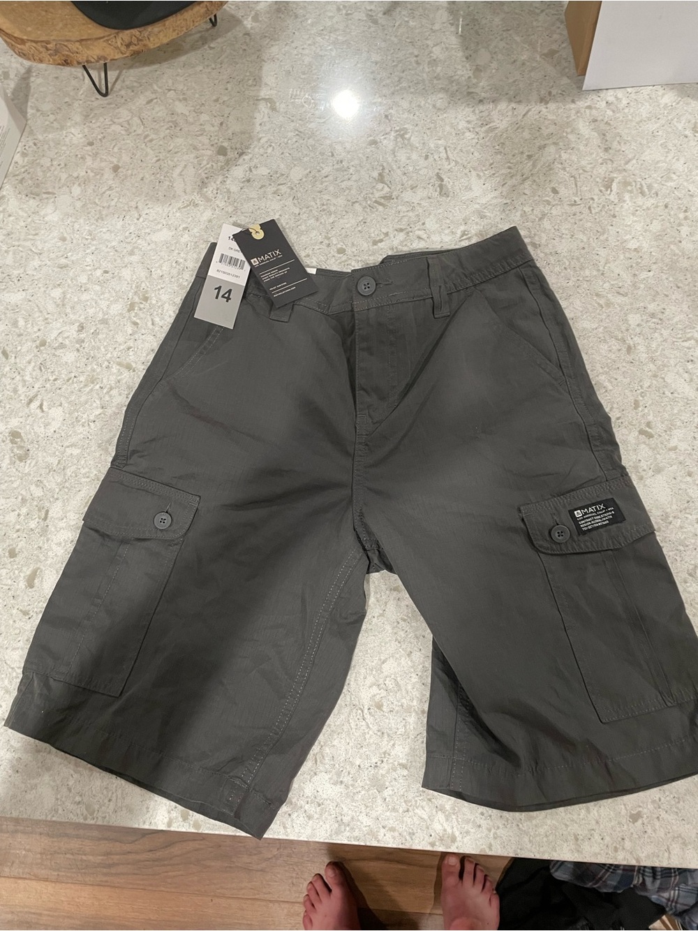 Matix Men's Charcoal Black Cargo Shorts